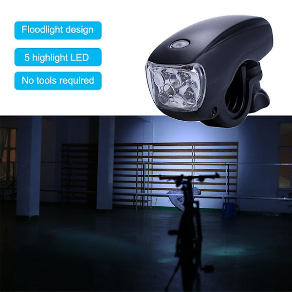 5 LED Cykel Cykel Superkraftigt Lys Forlygte 3 tilstande Lampe Vandtæt Sikkerhedsadvarsel