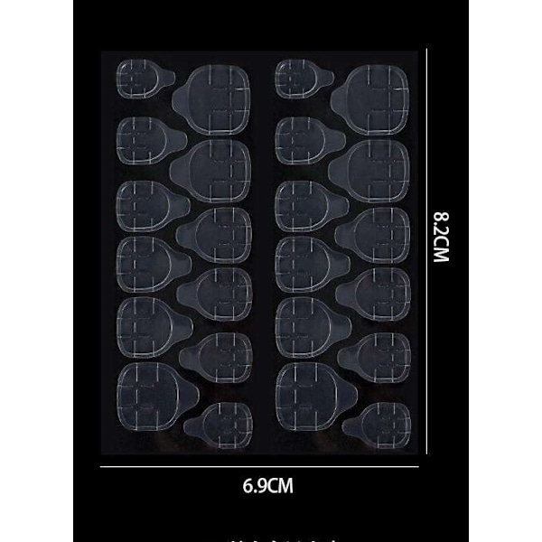 240 stk Dobbeltsidig False Nail Art Teiplim - Neglelim Transparent Transparent