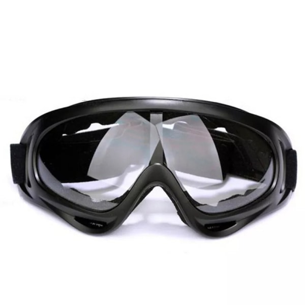 Vinterskidåkning Anti-dimmglasögon Vindtäta glasögon Skidsolglasögon Black gray