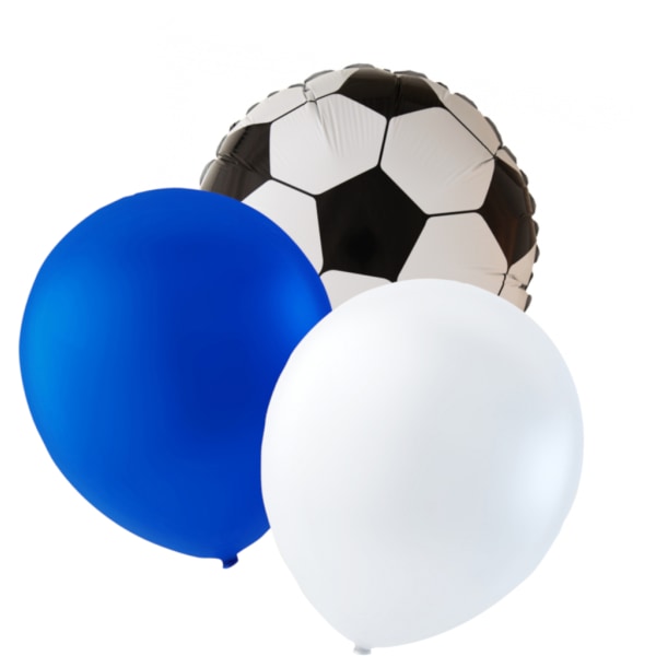 Favorithold- 21 balloner for alle rigtige fodboldfans. MultiColor Blå-Vit