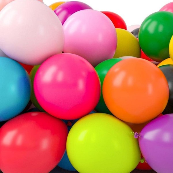 Balloner blandet farver 25-pak - regnbueballoner til fødselsdagsfest, festballoner, balloner i forskellige farver Multicolor