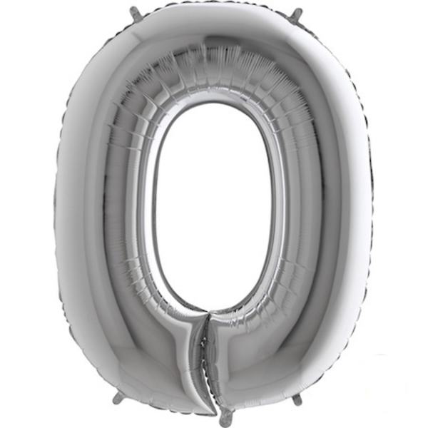 Numeroilmapallo Hopea metallinen 102 cm (40") Silver 0
