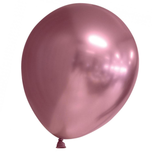 Sassier Ballonger Chrome Mirror Reflex Rosa -10 pack Rosa guld