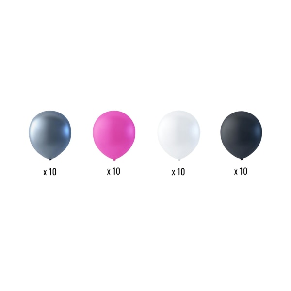 40-pak biologisk nedbrydelige latexballoner - farvemix til babyshower, fødselsdag og fest Multicolor