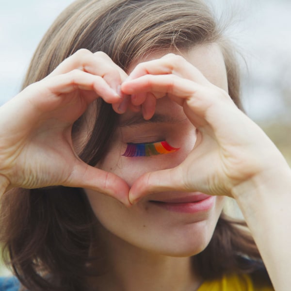 Regnbuefarvede  Øjenvipper - Pride Multicolor