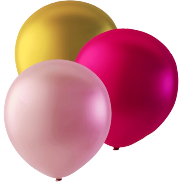 Ballonger Latex Fest Bursdag Gull Rosa Lys Rosa 24-Pak 30 Cm Multicolor
