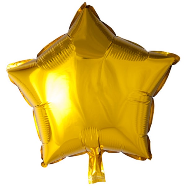 Gull flat folie Stjerneballong - bryllup - fest - jubileum Gold