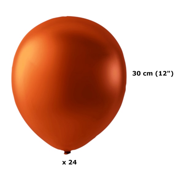 24 stk Latex Balloner Kobber Metallic- 30 cm / 12" Copper