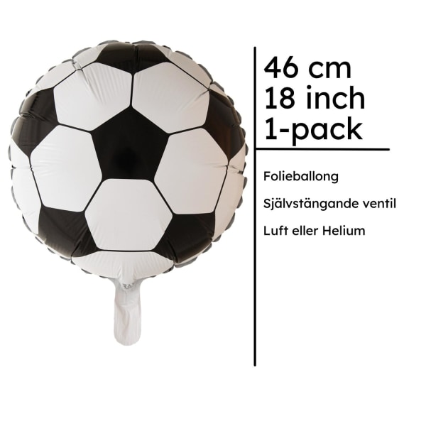 Folieballong Fotboll Födelsedag Kalas Fest 46 cm multifärg