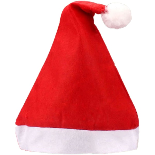 Joulupukin hattu Aikuinen - Täydellinen joulupukin työpajaan tai joulujuhliin Vangitse joulutunnelma mukavalla joulupukin hatulla Red one size