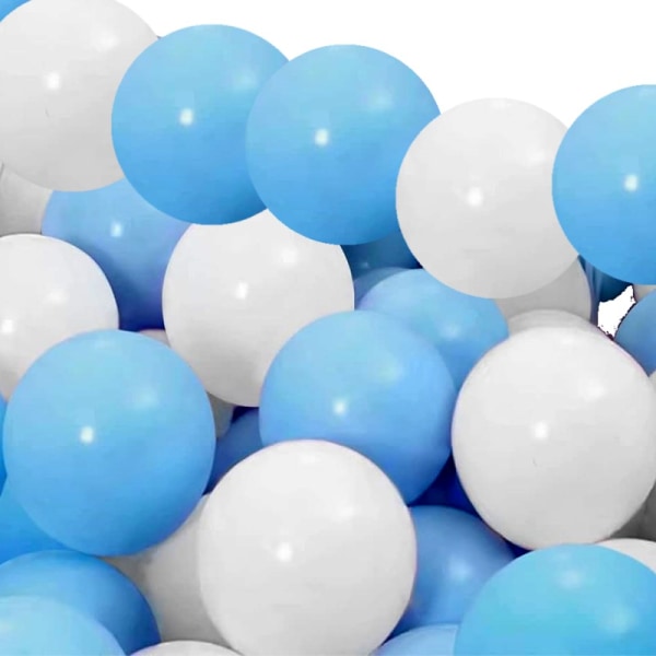 Lyseblå og hvide balloner - balloner blå og hvid fødselsdag Oktoberfest babyshower Multicolor