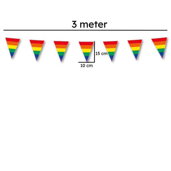 Pride Regnbågs Vimpelgirlang Dubbelsidig Flaggirlang HBTQ+ Festdekoration Inomhus & Utomhus Användning Multicolor