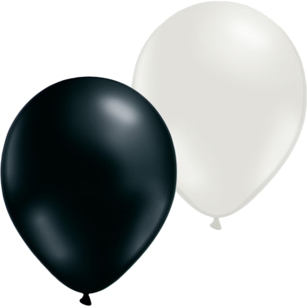 Balloner sort / hvid - smukt udseende, tykkere, holdbart, skaber flere ballonbuketter, alsidige til forskellige lejligheder Multicolor