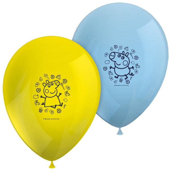 Balloner Gurli Gris og Lillebror Gustav 8-pak Multicolor
