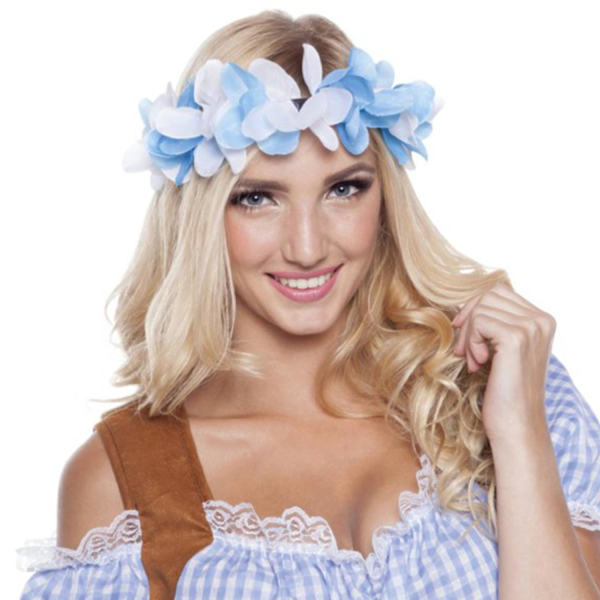 Oktoberfest Diadem med Blommor Bavarian - Tjejer Tiara, Pannband, Håraccessoarer multifärg