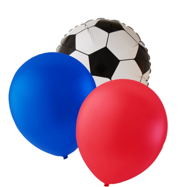 Favorithold- 21 balloner for alle rigtige fodboldfans. MultiColor Blå-Röd