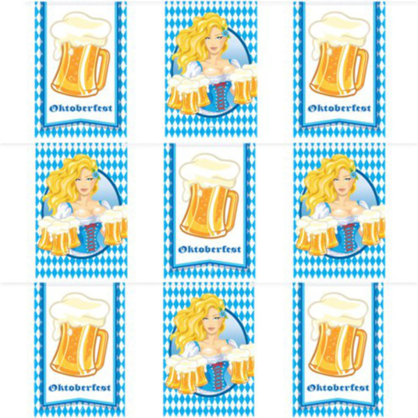 Oktoberfest Flagg -vimpelgirlang, Bayerska Flaggan, Oktoberfest Banderoll, Festtillbehör, Oktoberfest Dekorationer, Fest, multifärg