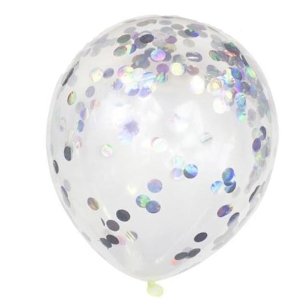 Ballonger med Iridescent konfetti som skimrar i regnbågsfärger Multicolor