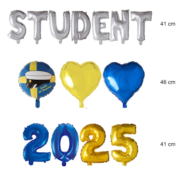 Student Dekorationer Ballonger, Festtillbehör för Examensfest Paket Studentballonger Studentfirande Studentfest - Ballonger - Student