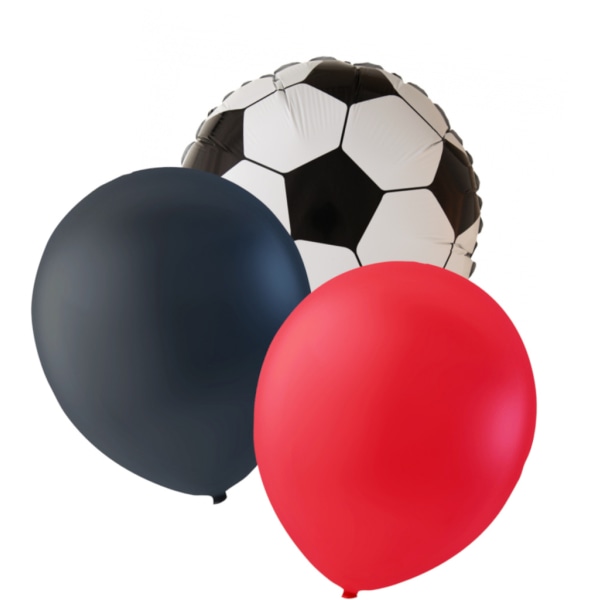 Suosikkijoukkue 21 ilmapalloja kaikille jalkapallofaneille. MultiColor Röd-Svart