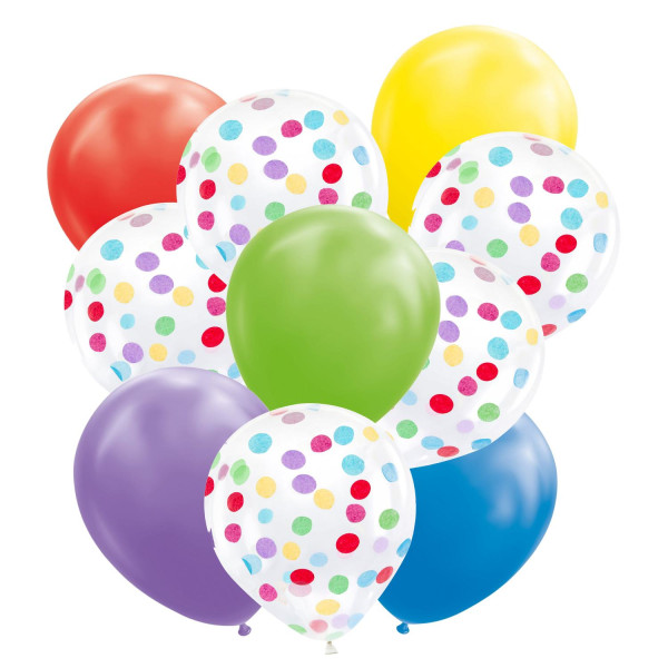 Balloner Konfetti fest Fødselsdagsfest - Humørforbedrende balloner og konfetti i forskellige farver til fester og fester Multicolor