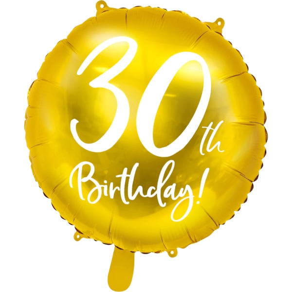 Foliopallo Kulta 30 vuotta 30th Birthday! | 45 cm Gold