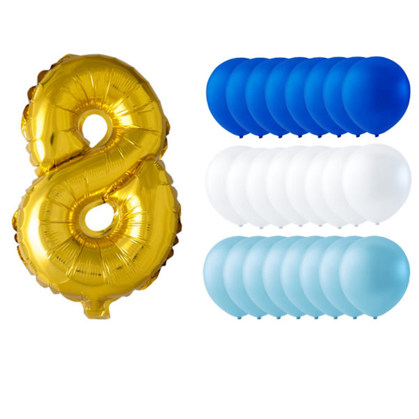 Balloner fødselsdag talballon & latex balloner MultiColor 8