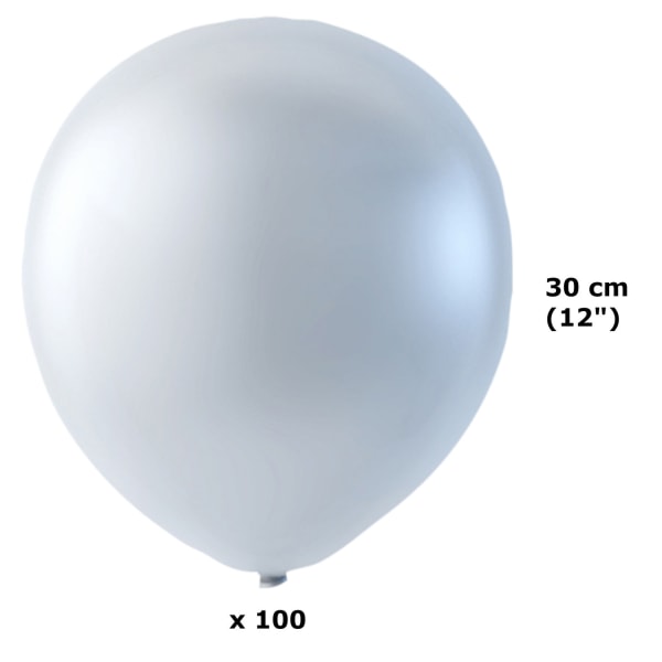 Sassier - Ballonger Latex - Perlehvit - Pakke med 100 stk White