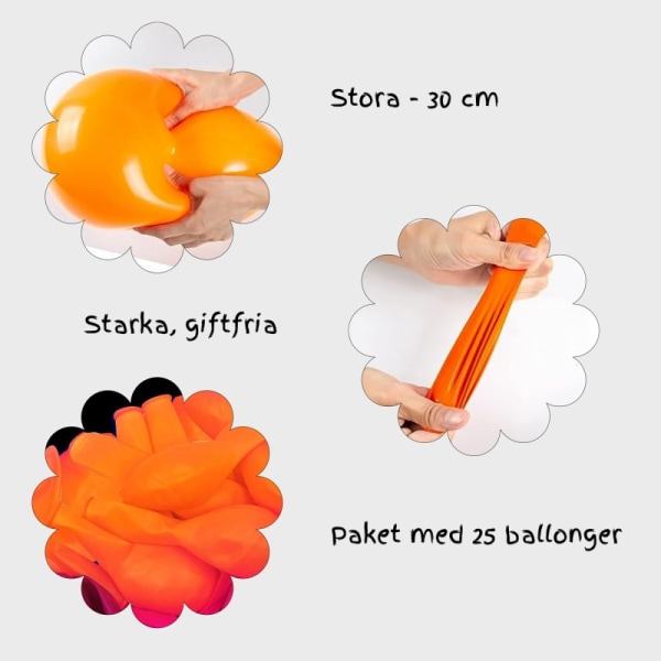 Ilmapallot Neon Oranssi - Oranssi Neon Halloween Värikäs, lateksi-ilmapallot Halloween-juhliin ja syntymäpäiville Orange
