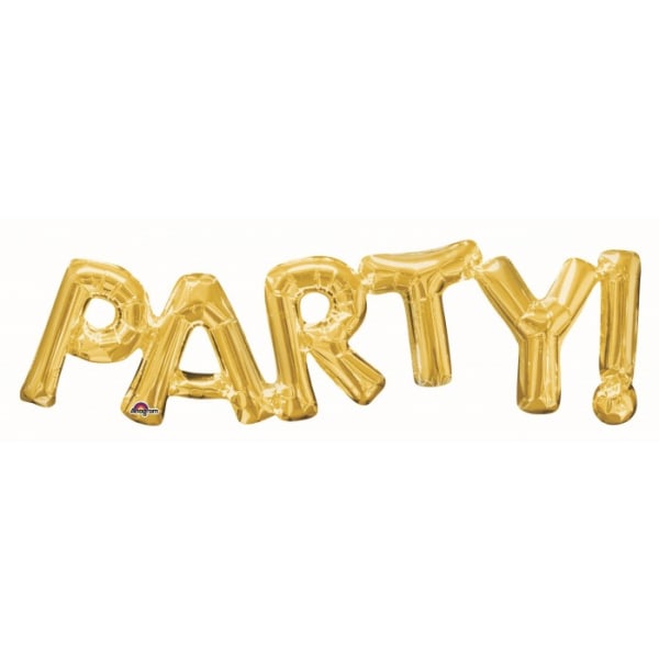 Folie Ballon PARTY! - Guld Gold