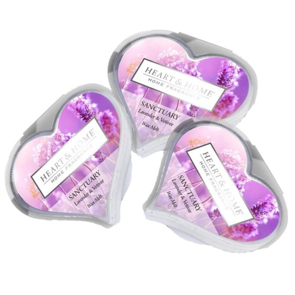 Doftvax Sojavax Sanctuary Lavendel Mysk - Miljövänlig och Högkvalitativ Väldoftande Aromaterapi - 3-pack Vit