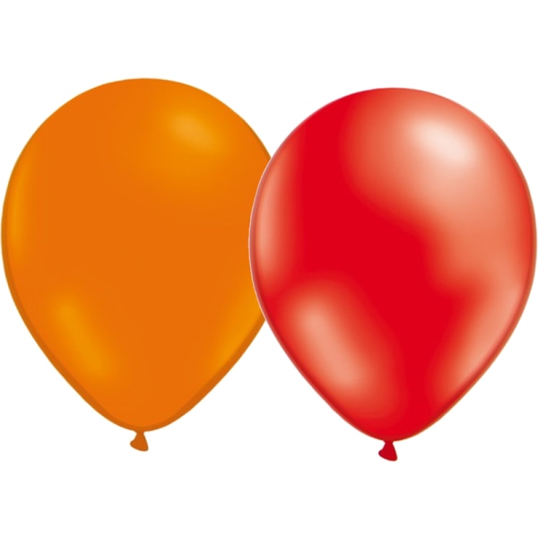 Ballonger 24-pack - 12 orange och 12 röda multifärg