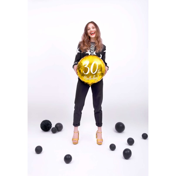 Folieballon Guld 30 års fødselsdag 30th Birthday! | 45 cm Gold