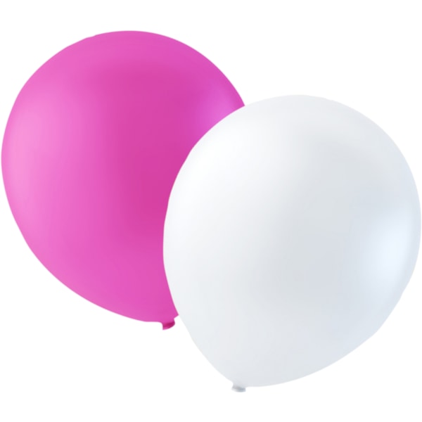 100-pak lyserøde og hvide latexballoner 30cm - Helium & luftkvalitet til fester, bryllupper, fødselsdage Multicolor