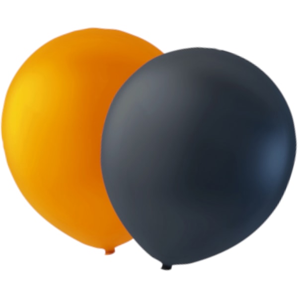24 blandede lateksballonger 12" (30 cm) - oransje og svart Multicolor