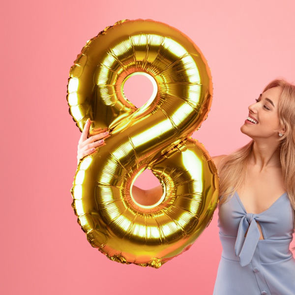 Guld Nummerballonger 0-9 - Stora Sifferballonger för Födelsedagsfest, Bröllop, Baby Shower och Jubileumsfirande Gold 0