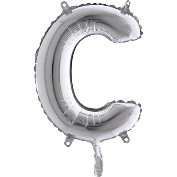 14" mini selvforseglende foliebrevballong Silver C