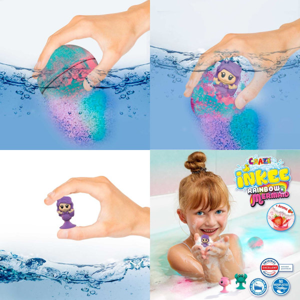 Bath Bomb Rainbow Mermaid Surprise - Kylpypommit Merenneidon yllätys 2 Pack Multicolor