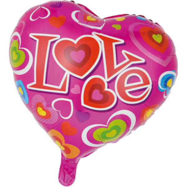 Hjerteformet kærlighedsfolieballon - lyserød dekoration til Valentinsdag, børnefest, stolthed og valentine - perfekt til romantiske lejligheder! Multicolor