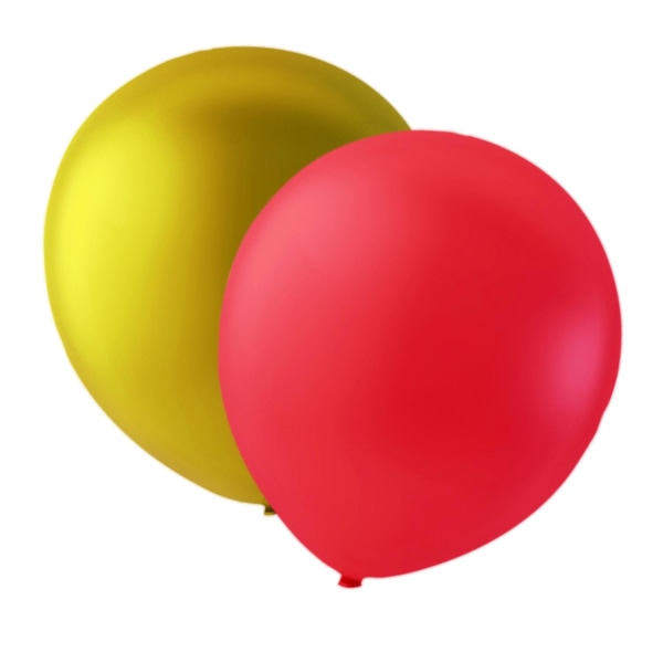 24 lateksballonger, 12 gull og 12 røde Multicolor