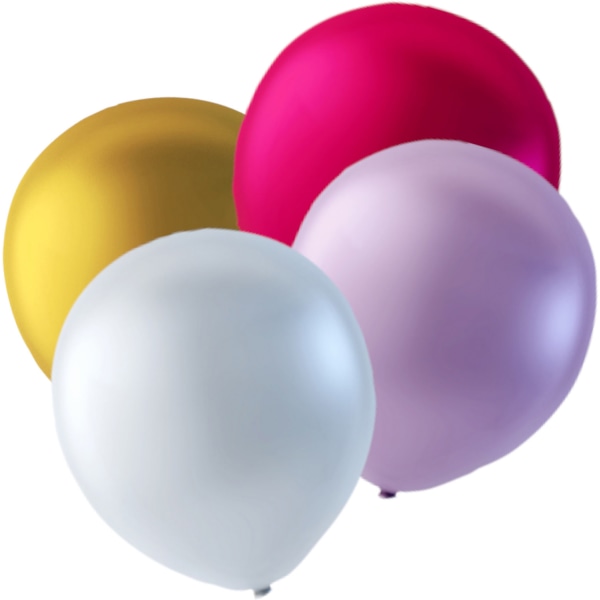 Balloner pink, lyserød, guld og perlemorshvid - perfekt til fester og arrangementer romantisk farvekombination. Multicolor