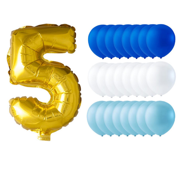 Balloner fødselsdag talballon & latex balloner MultiColor 5