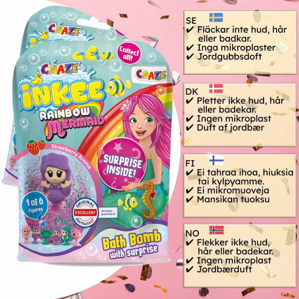 Badbomb Regnbåge Sjöjungfru Överraskning - Badbomber Mermaid Surprise 2-pack multifärg