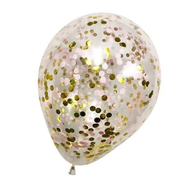 Konfettiballoner guld og rosaguld - pynt festen med glitrende konfettifyldte balloner og overrask dine gæster Gold