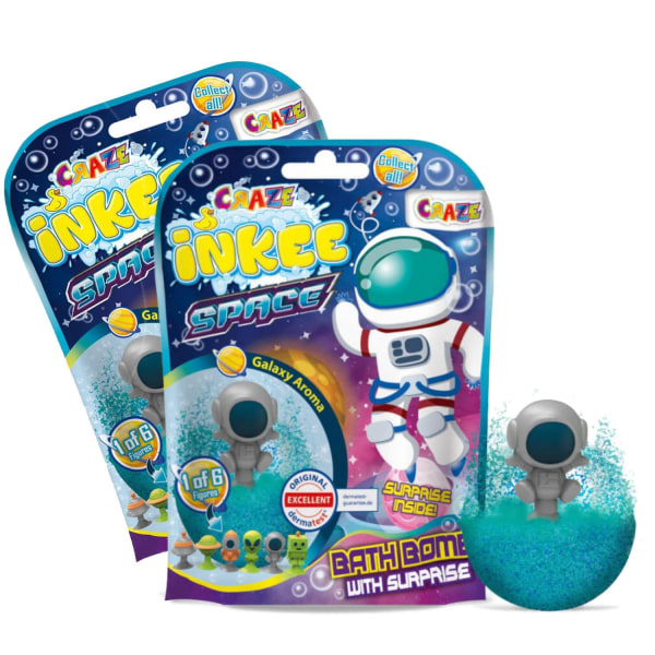 Badbomb Barn Space Surprise 2-pack - Magiska Badbomber för Barn med Överraskning Blå