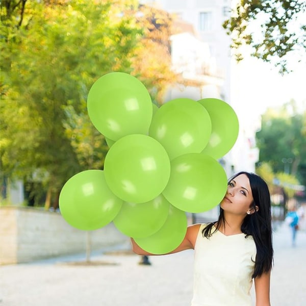 Gröna Ballonger - Ballonger Gröna Latex Fest Födelsedag - Limegröna Helium Festballonger för Bröllop, Födelsedag, Examen och Baby shower Limegrön