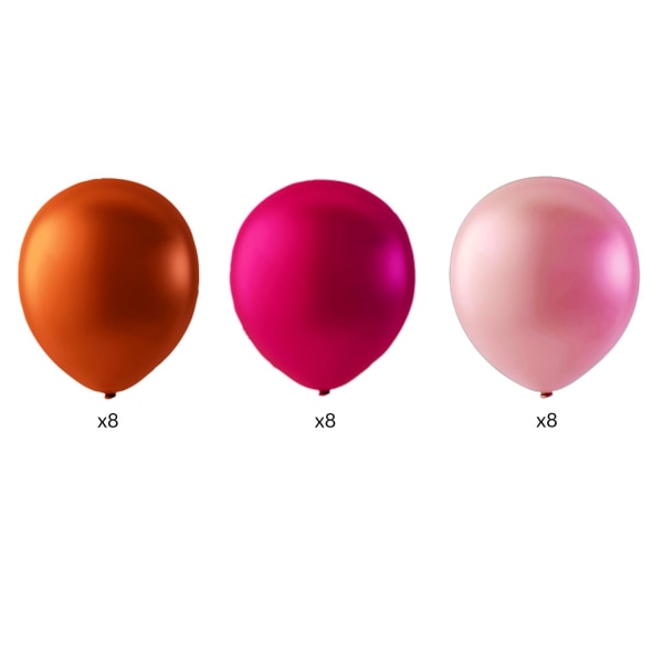 Ilmapallot - kupari, vaaleanpunainen ja vaaleanpunainen juhliin, juhliin ja babyshower - klassiset heliumilmapallot juhlakoristeluun Pink