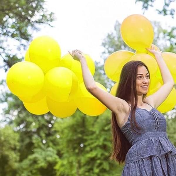 Gule balloner latex studerende fødselsdag - holdbar, langvarig og miljøvenlig Yellow