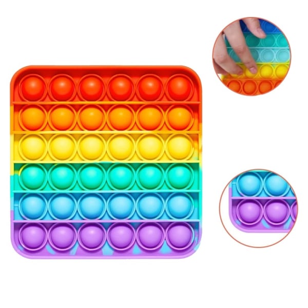 Pop it Fidget Toys - Det ultimative afslapningslegetøj til stresshåndtering! Forkæl dig selv med en boblende terapi, når du har mest brug for det. Multicolor