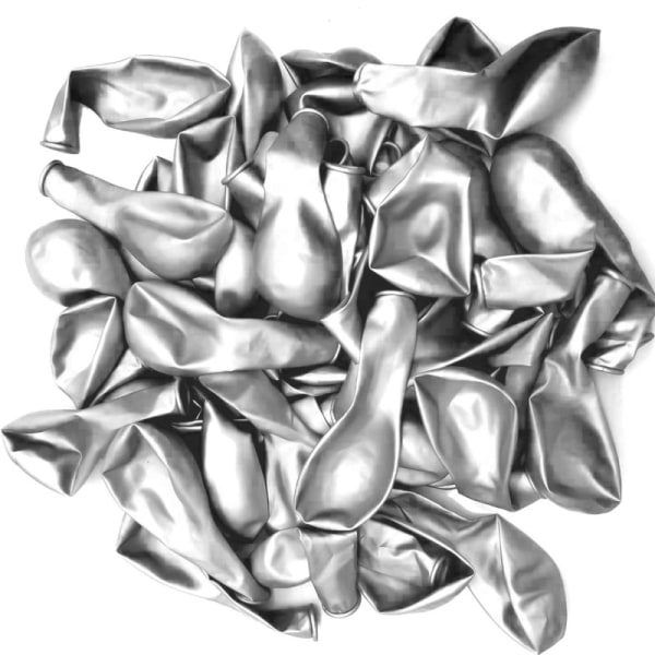 Sassier Party Fest Latex Ballonger Sølv 30 cm 25-pakning Silver grey